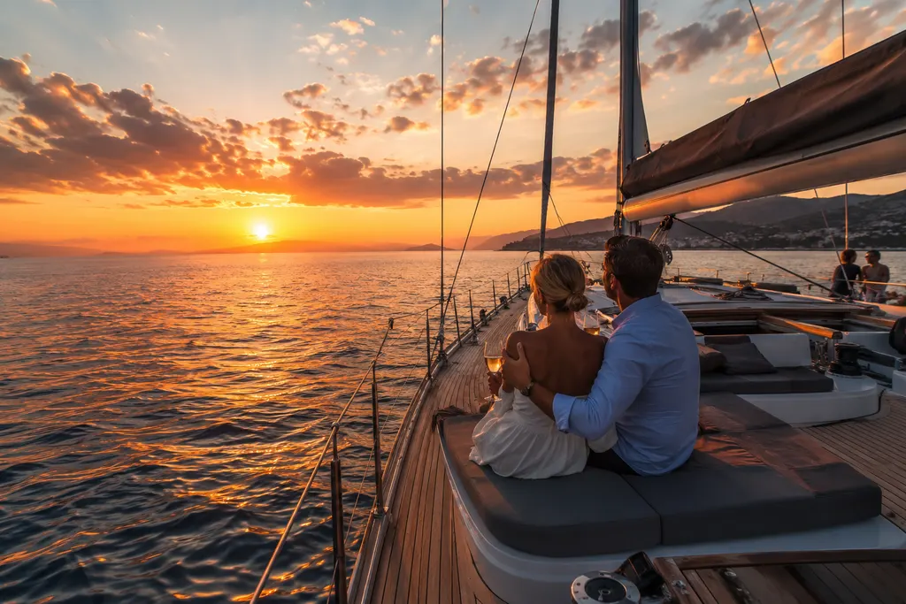 sunset view on crete